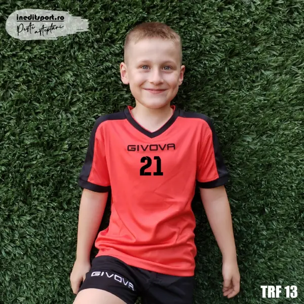 Tricou fotbal copii si adulti GIVOVA personalizabil TRF13 2XS, Portocaliu