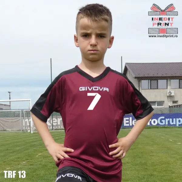 Tricou fotbal copii si adulti GIVOVA personalizabil TRF13 M, Visiniu
