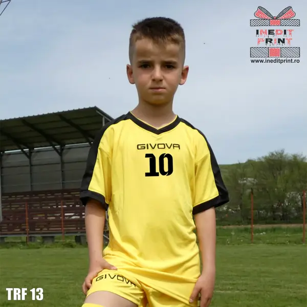 Tricou fotbal copii si adulti GIVOVA personalizabil TRF13 S, Galben
