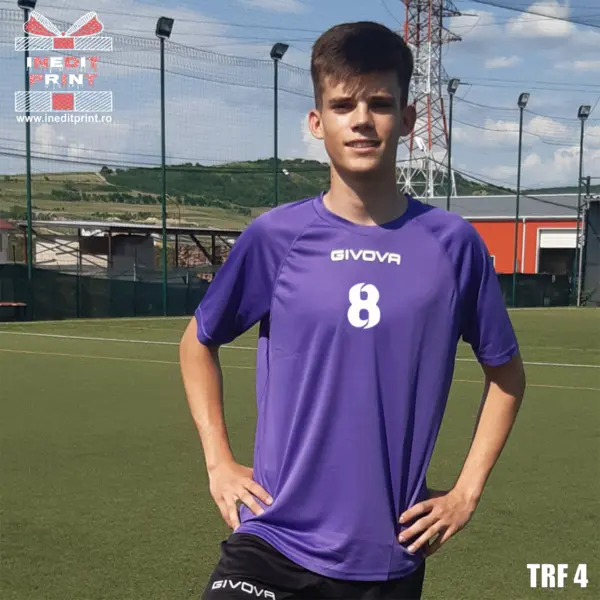 Tricou fotbal copii si adulti GIVOVA personalizabil TRF4 XL, Mov