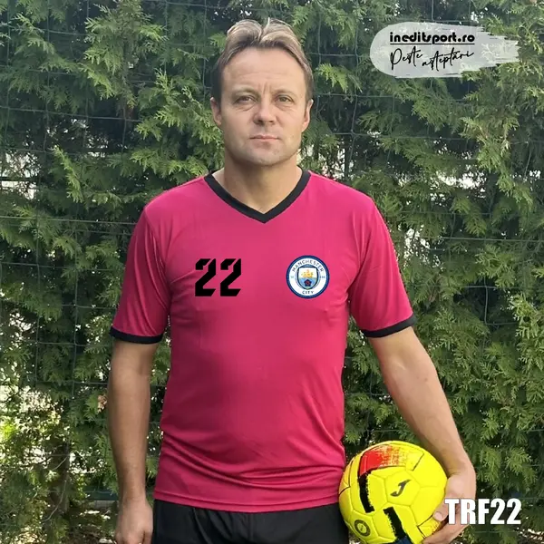 Tricou fotbal copii si adulti INEDIT SPORT personalizabil TRF22 2XS, Bordo