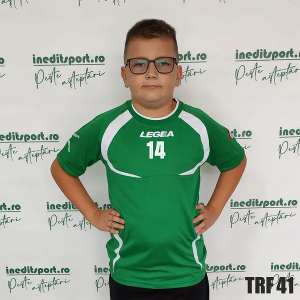 Tricou fotbal copii si adulti LEGEA personalizabil TRF41 2XS, Verde