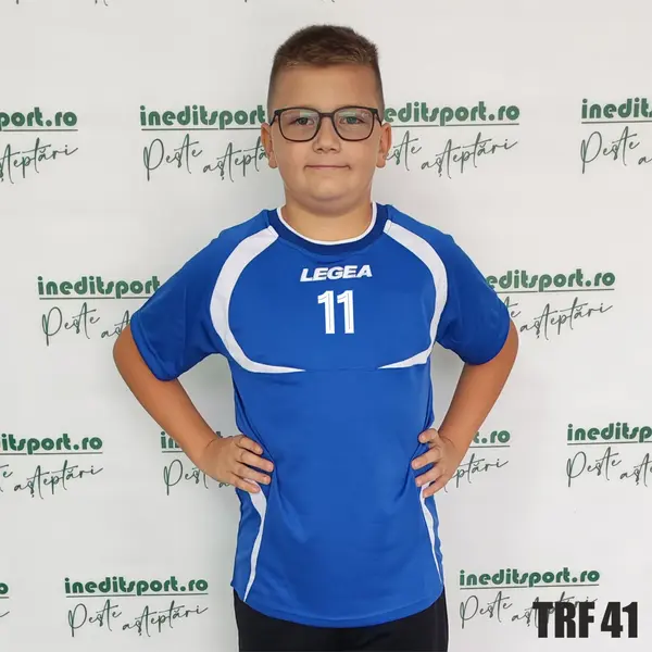 Tricou fotbal copii si adulti LEGEA personalizabil TRF41 S, Albastru