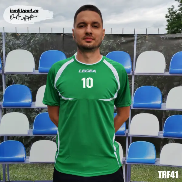 Tricou fotbal copii si adulti LEGEA personalizabil TRF41 XL, Verde