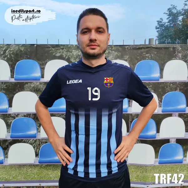 Tricou fotbal copii si adulti LEGEA personalizabil TRF42 L, Bleumarin