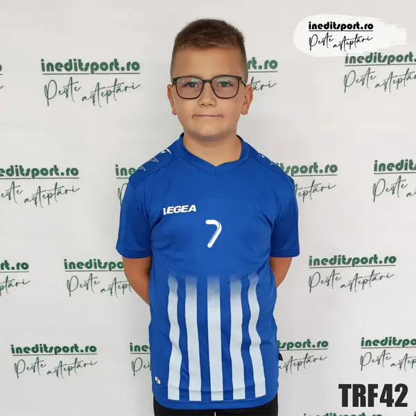 Tricou fotbal copii si adulti LEGEA personalizabil TRF42 S, Albastru