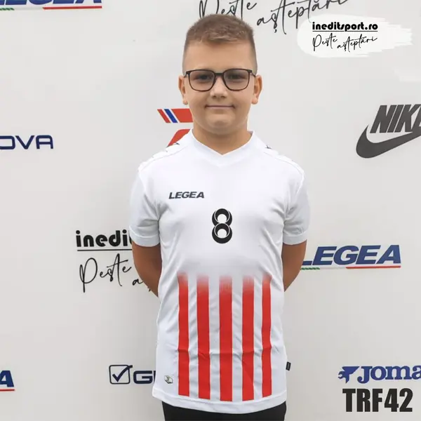 Tricou fotbal copii si adulti LEGEA personalizabil TRF42 XS, Alb