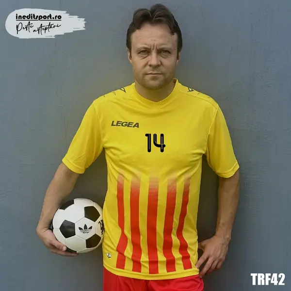 Tricou fotbal copii si adulti LEGEA personalizabil TRF42 XXL, Galben