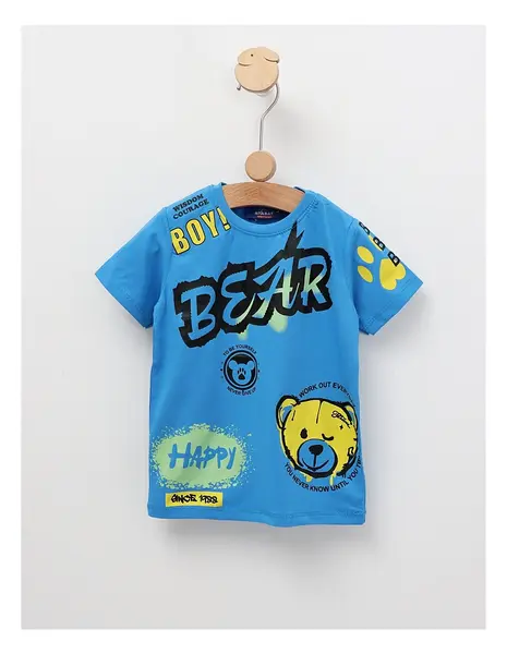 Tricou Happy Bear, model albastru