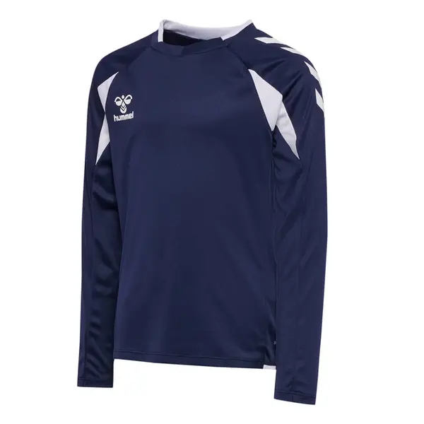 Tricou hummel CORE 2.0 POLY LS COPII - 7929 Marine White, 140