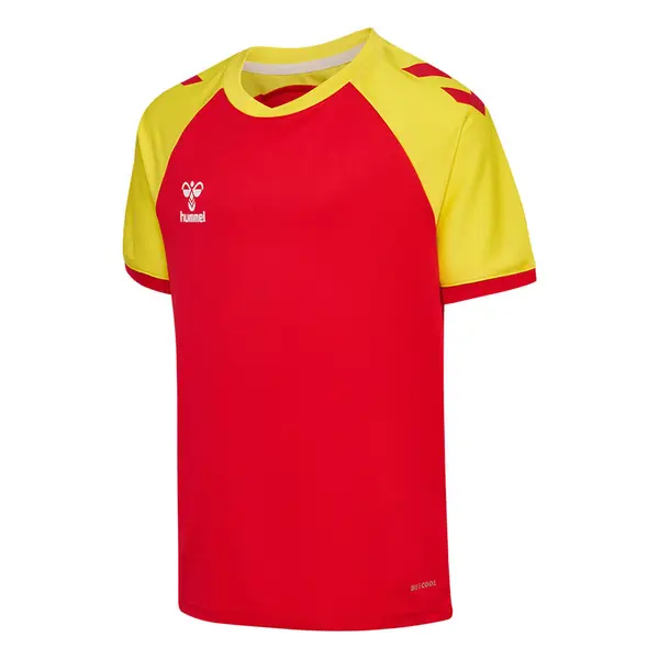 Tricou hummel MATCH LEAGUE COPII - 3719 TRUE RED/BLAZING YELLOW, 128