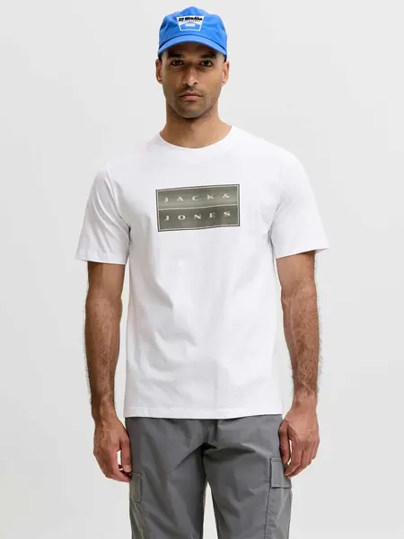Tricou Jcofusion Box Print Ss Cn Noos