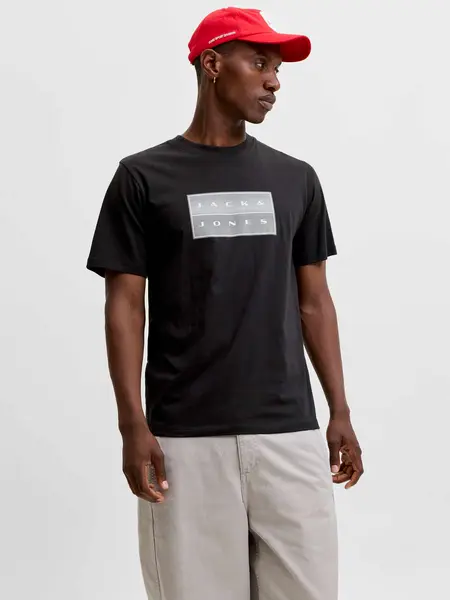 Tricou Jcofusion Box Print Ss Cn Noos