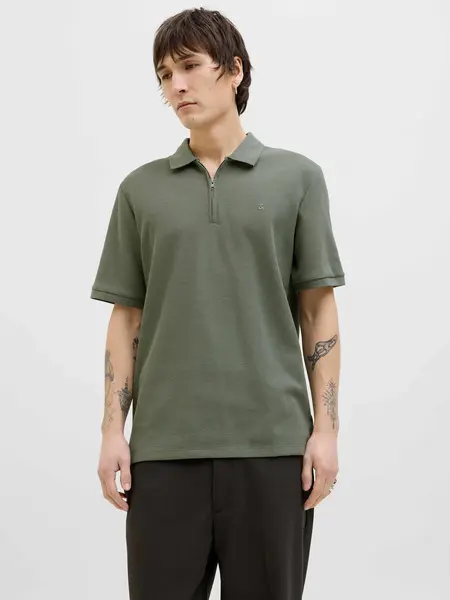 Tricou Jjeaustin Zip Ss Noos