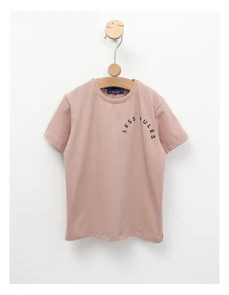Tricou Less Rules, model bej