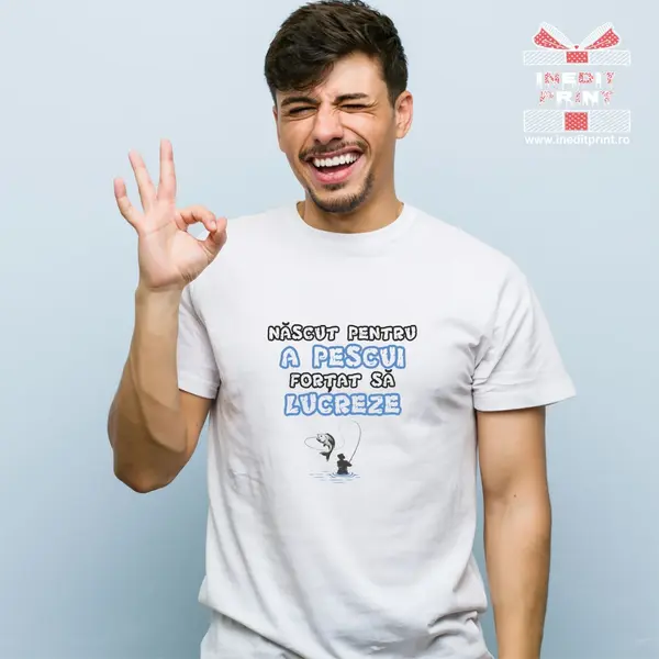 Tricou Nascut pentru a pescui TP1 -