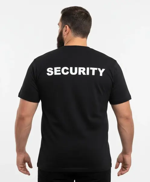 Tricou negru BRANDIT-WEAR SECURITY - S