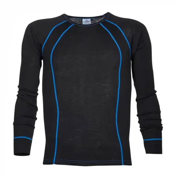 Tricou negru termic din lana merinos, Ardon NAVI L, NEGRU