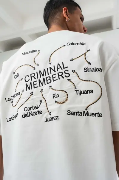 TRICOU OVERSIZE CRIMINAL MEMBERS – WHITE TSES9(238) (MĂRIME: M)