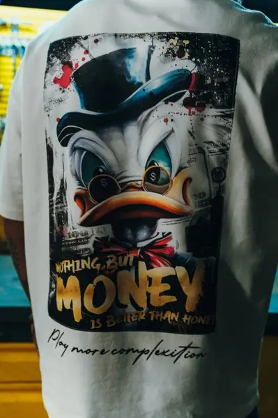 TRICOU OVERSIZE DONALD MONEY – STREETWEAR EDITION WHITE TSES7(55) (MĂRIME: M)