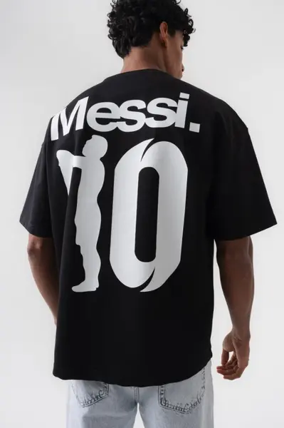 TRICOU OVERSIZE MESSI 10 – BLACK TSES6(179) (MĂRIME: M)
