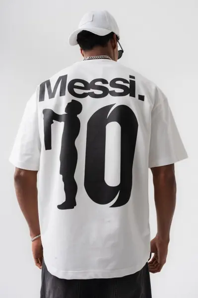 TRICOU OVERSIZE MESSI 10 – WHITE TSES5(179) (MĂRIME: M)