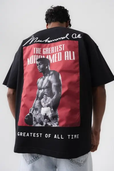 TRICOU OVERSIZE MUHAMMAD ALI THE GREATEST – BLACK TSES2(189) (MĂRIME: L)