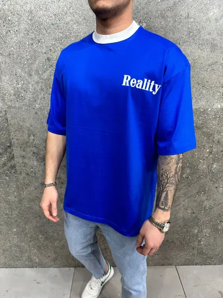 TRICOU OVERSIZE REALITY SAKS-BLUE TSAS389(AJ6310) (MĂRIME: M)