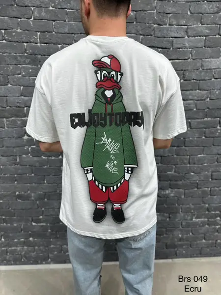 TRICOU OVERSIZED ENJOY OFF-WHITE TSAS435(24BRS-049) (MĂRIME: M)