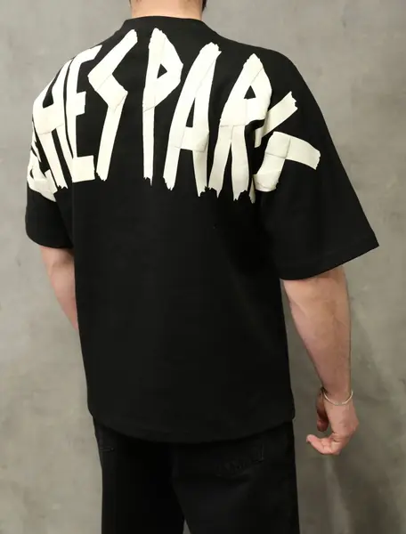 TRICOU OVERSIZED RICHES PARIS BLACK TSAS475(1019-1) (MĂRIME: XL)