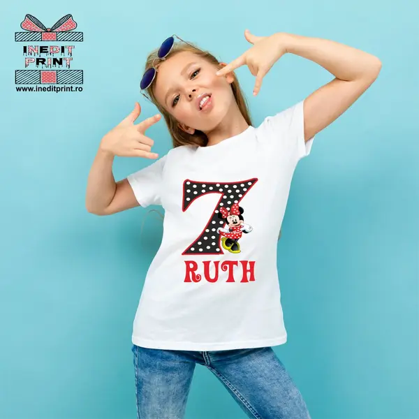 Tricou Personalizat Minnie 7 ani TPC9