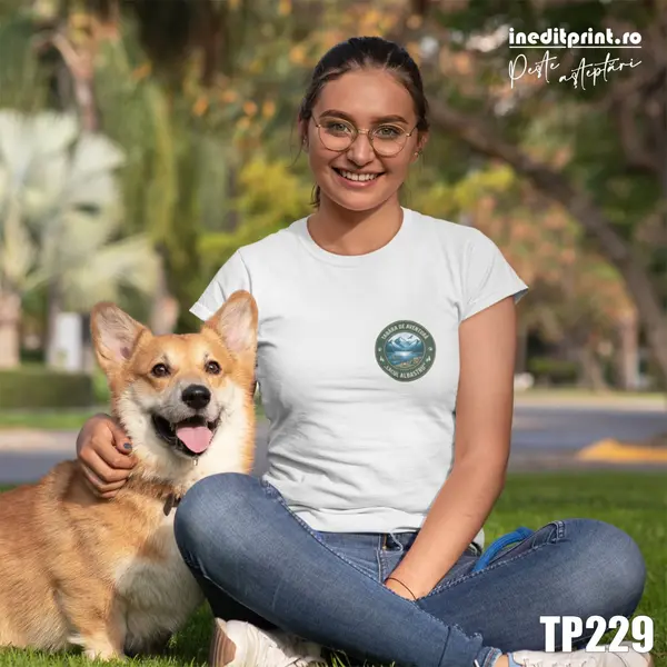 Tricou personalizat tabere TP229 ALB DAMA, S