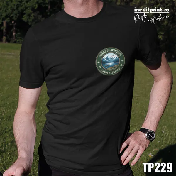 Tricou personalizat tabere TP229 Negru Barbat, XS