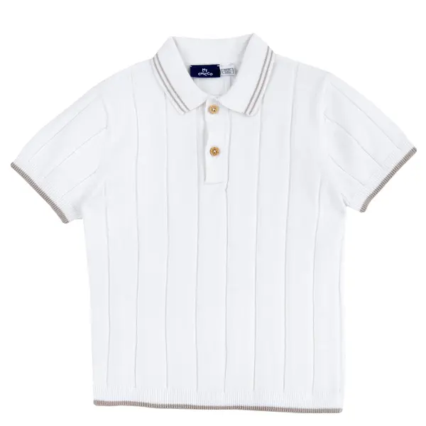 Tricou polo copii Chicco, crem, 33657-68MC