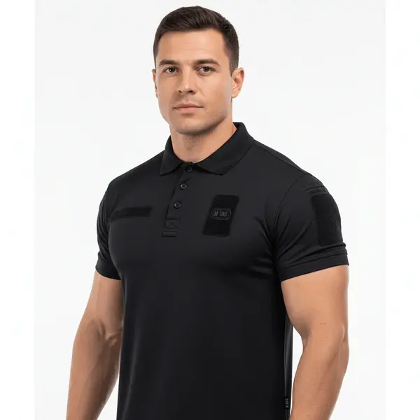 Tricou polo Elite Tactical Coolmax® M-TAC Negru - XL
