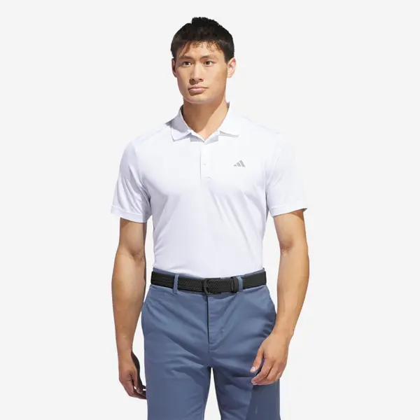 Tricou polo golf Performanță Adidas Alb Bărbați