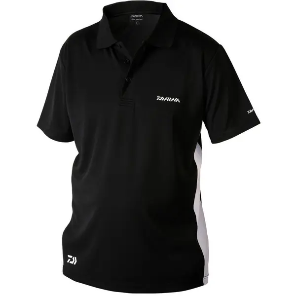 Tricou Polo Negru Logo Alb Marime XL