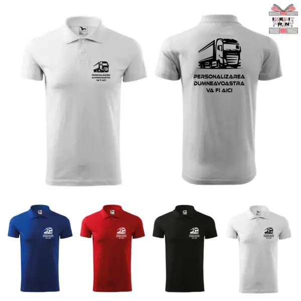 Tricou Polo Single J. pentru echipa ta! Rosu