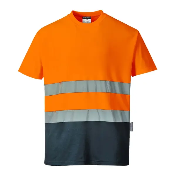 Tricou protectie reflectorizant portocaliu/navy Portwest Hi-Vis Marime 3XL Tricou protectie reflectorizant portocaliu/navy Portwest Hi-Vis Marime 3XL