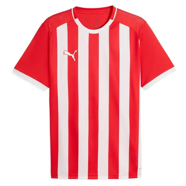 Tricou Puma teamLIGA26 Striped Copii - 01 Red-White, 128