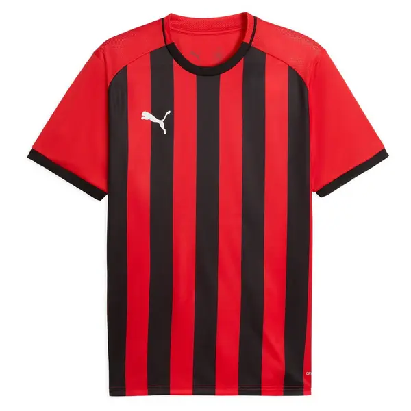 Tricou Puma teamLIGA26 Striped Copii - 11 Red-Black, 128
