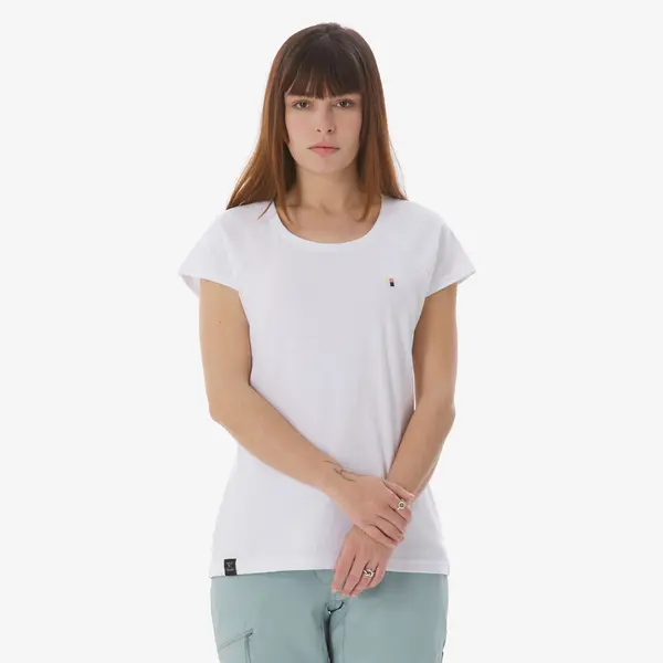 Tricou rezistent Escaladă Vertika alb Damă