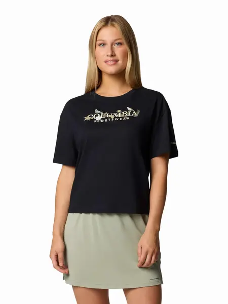 Tricou Rolling Bend Graphic Relaxed Crop Ss