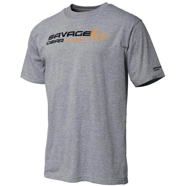 Tricou Signature Logo Gri Melange Marime 2XL