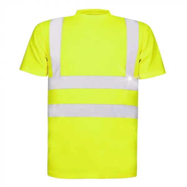 Tricou simplu reflectorizant galben cu maneca scurta, REF 4XL, GALBEN FLUO