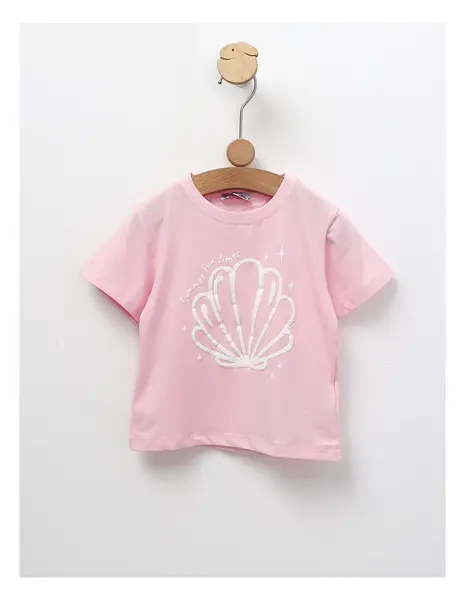 Tricou Summer Fun Times, roz-deschis