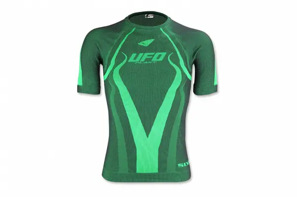 Tricou termic Ufo Plast Camo, cu maneca scurta, verde, XXL