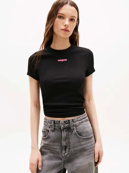 Tricou Tjw Slim Script Label Ss E