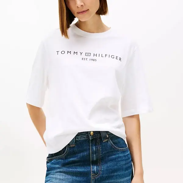 Tricou Tommy Hilfiger CORP LOGO TRAPEZE C-NK TEE