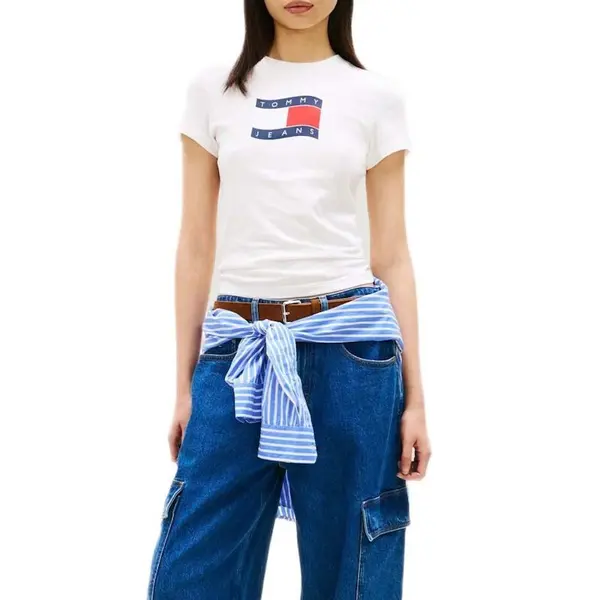 Tricou Tommy Hilfiger TJW SLIM WAVY FLAG TEE EXT